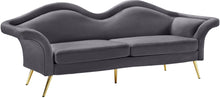 Load image into Gallery viewer, Lips Grey Velvet Sofa
