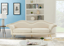 Load image into Gallery viewer, Lips Cream Velvet Sofa
