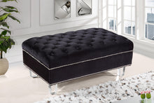 Load image into Gallery viewer, Lucas Black Velvet Ottoman
