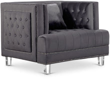 Load image into Gallery viewer, Lucas Grey Velvet Chair image
