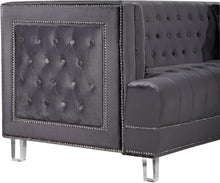 Load image into Gallery viewer, Lucas Grey Velvet Loveseat
