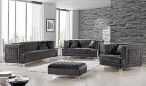 Lucas Grey Velvet Loveseat