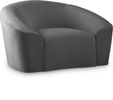 Load image into Gallery viewer, Riley Grey Velvet Chair
