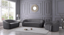 Load image into Gallery viewer, Riley Grey Velvet Loveseat
