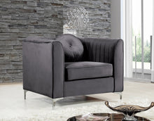 Load image into Gallery viewer, Isabelle Grey Velvet Chair
