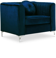 Load image into Gallery viewer, Isabelle Navy Velvet Chair image
