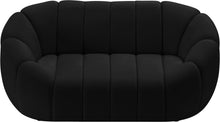 Load image into Gallery viewer, Elijah Black Velvet Loveseat
