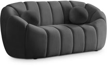 Load image into Gallery viewer, Elijah Grey Velvet Loveseat image
