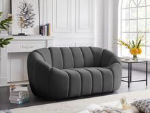 Load image into Gallery viewer, Elijah Grey Velvet Loveseat
