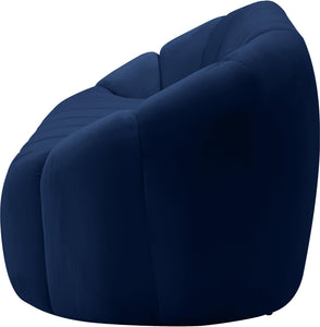 Elijah Navy Velvet Loveseat