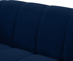 Elijah Navy Velvet Loveseat