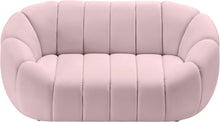 Load image into Gallery viewer, Elijah Pink Velvet Loveseat
