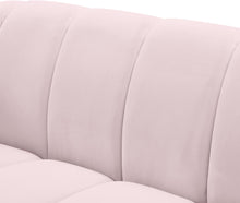 Load image into Gallery viewer, Elijah Pink Velvet Loveseat
