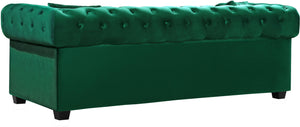 Bowery Green Velvet Sofa