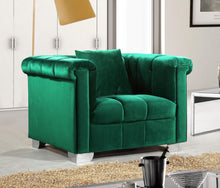 Load image into Gallery viewer, Kayla Green Velvet Chair
