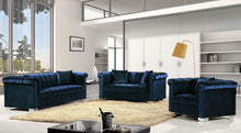 Load image into Gallery viewer, Kayla Navy Velvet Loveseat
