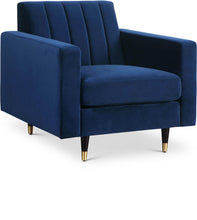 Load image into Gallery viewer, Lola Navy Velvet Chair image
