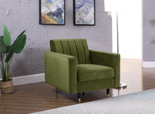 Load image into Gallery viewer, Lola Olive Velvet Chair
