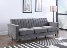 Load image into Gallery viewer, Lola Grey Velvet Sofa
