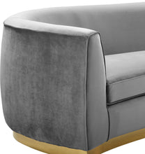 Load image into Gallery viewer, Julian Grey Velvet Loveseat
