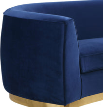 Load image into Gallery viewer, Julian Navy Velvet Loveseat
