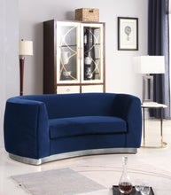 Load image into Gallery viewer, Julian Navy Velvet Loveseat
