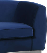 Load image into Gallery viewer, Julian Navy Velvet Loveseat
