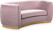 Load image into Gallery viewer, Julian Pink Velvet Loveseat image
