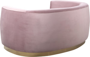 Julian Pink Velvet Loveseat