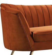 Load image into Gallery viewer, Margo Cognac Velvet Sofa
