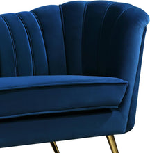 Load image into Gallery viewer, Margo Navy Velvet Sofa
