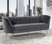 Load image into Gallery viewer, Margo Grey Velvet Sofa
