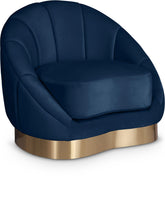 Load image into Gallery viewer, Shelly Navy Velvet Chair
