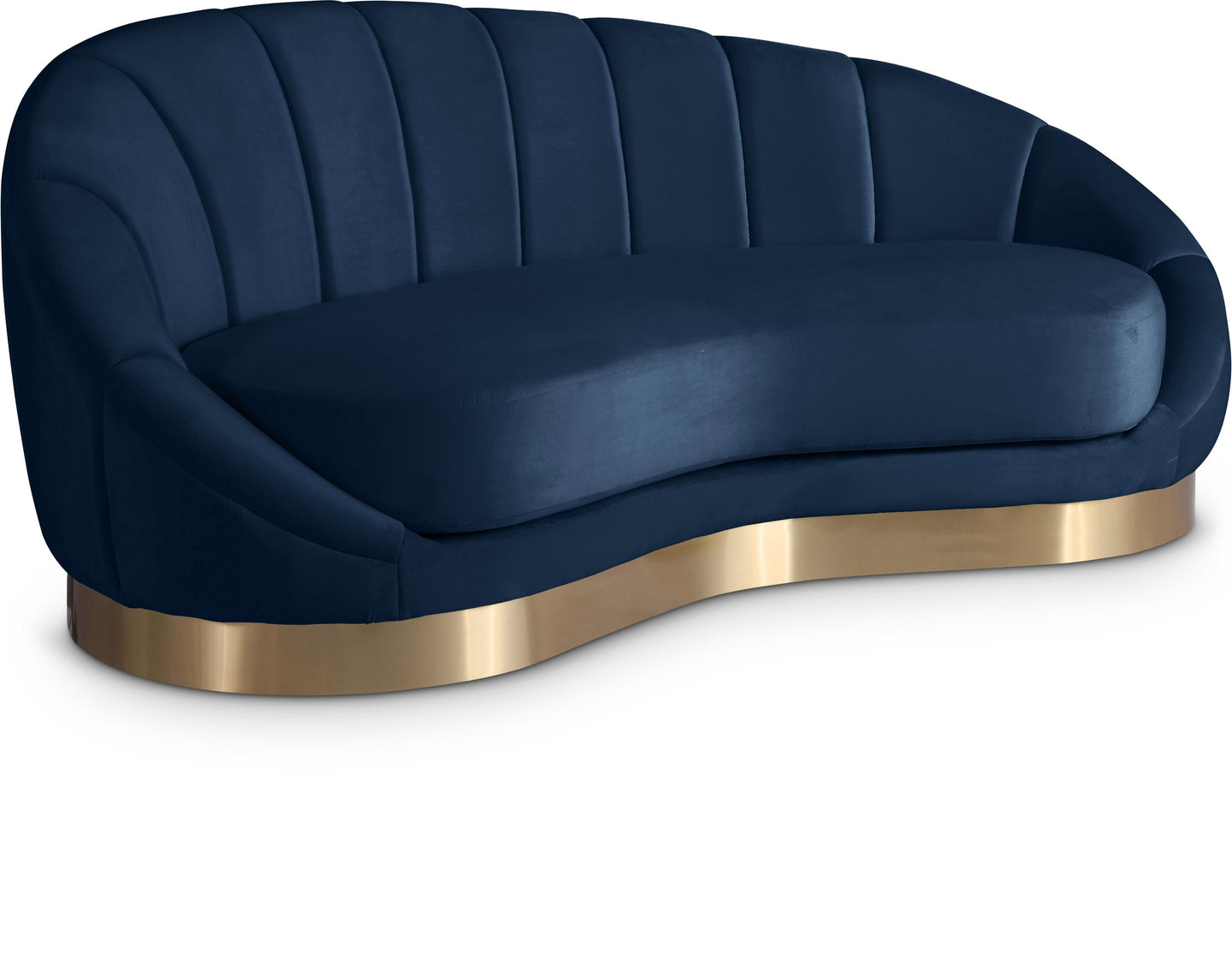 Shelly Navy Velvet Chaise