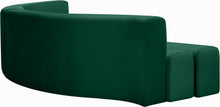 Load image into Gallery viewer, Curl Green Velvet 2pc. Sectional
