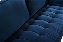 Load image into Gallery viewer, Emily Navy Velvet Sofa
