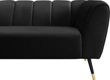 Load image into Gallery viewer, Beaumont Black Velvet Loveseat
