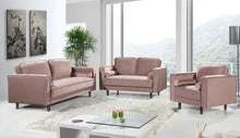 Load image into Gallery viewer, Emily Pink Velvet Loveseat
