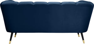 Beaumont Navy Velvet Loveseat