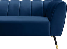 Load image into Gallery viewer, Beaumont Navy Velvet Loveseat
