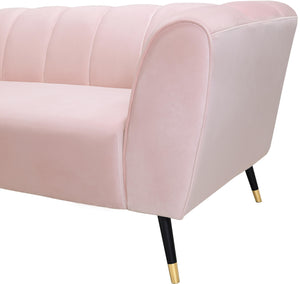 Beaumont Pink Velvet Loveseat