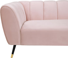 Load image into Gallery viewer, Beaumont Pink Velvet Loveseat
