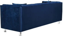 Load image into Gallery viewer, Mariel Navy Velvet Loveseat
