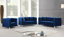 Load image into Gallery viewer, Mariel Navy Velvet Sofa
