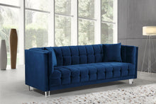 Load image into Gallery viewer, Mariel Navy Velvet Sofa
