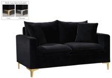 Load image into Gallery viewer, Naomi Black Velvet Loveseat

