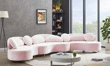 Load image into Gallery viewer, Vivacious Pink Velvet 3pc. Sectional (3 Boxes)
