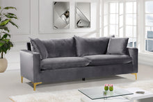 Load image into Gallery viewer, Naomi Grey Velvet Sofa
