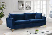 Load image into Gallery viewer, Naomi Navy Velvet Sofa
