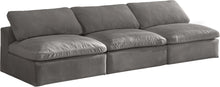 Load image into Gallery viewer, Cozy Grey Velvet Cloud Modular Armless Sofa image
